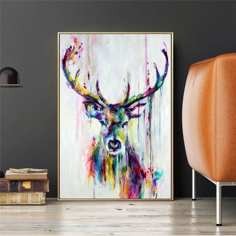 DUŻY OBRAZ MALOWANIE PO NUMERACH 40X50 MOTYL +RAMA