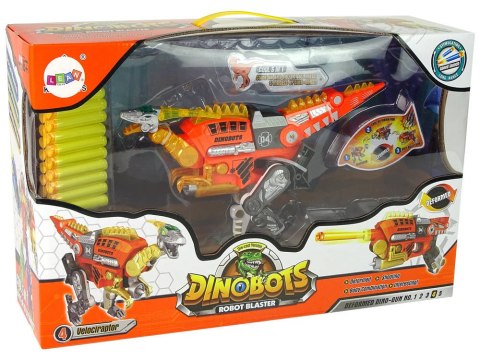 PISTOLET KARABIN DINOZAUR DINOBOTS STRZAŁKI TARCZA