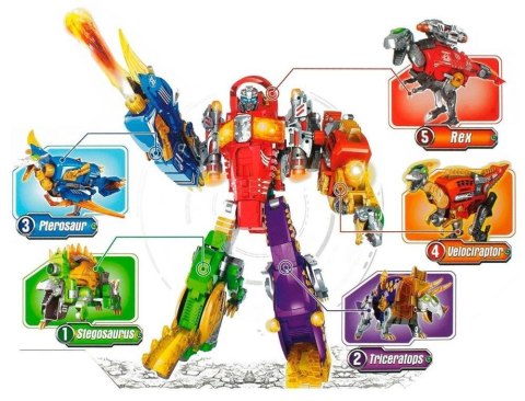 PISTOLET KARABIN DINOZAUR DINOBOTS STRZAŁKI TARCZA