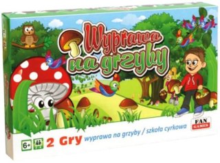 GRA PLANSZOWA WYPRAWA NA GRZYBY SZKOŁA CYRKOWA 2W1