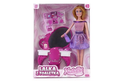 LALKA NATALIA TOALETKA KOSMETYKI LUSTRO TOREBKA