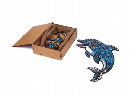 PUZZLE DREWNIANE UKŁADANKA DELFIN MORSKI RYBA RYBK PUZZLE DREWNIANE UKŁADANKA DELFIN MORSKI RYBA RYBK