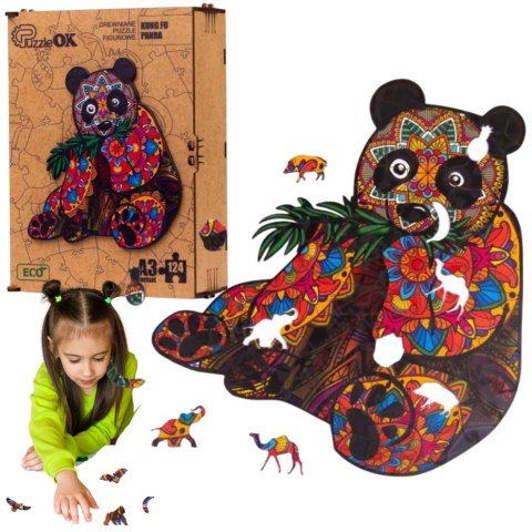 PUZZLE DREWNIANE UKŁADANKA KUNG FU PANDA MIŚ KOLOR PUZZLE DREWNIANE UKŁADANKA KUNG FU PANDA MIŚ KOLOR