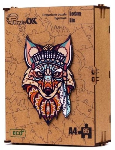 PUZZLE DREWNIANE UKŁADANKA LEŚNY LIS LISEK KOLOROW PUZZLE DREWNIANE UKŁADANKA LEŚNY LIS LISEK KOLOROW