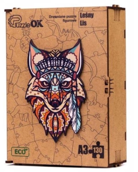 PUZZLE DREWNIANE UKŁADANKA LEŚNY LIS LISEK KOLOROW PUZZLE DREWNIANE UKŁADANKA LEŚNY LIS LISEK KOLOROW