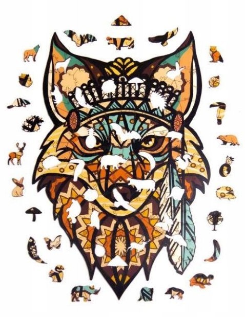 PUZZLE DREWNIANE UKŁADANKA LEŚNY LIS LISEK KOLOROW PUZZLE DREWNIANE UKŁADANKA LEŚNY LIS LISEK KOLOROW