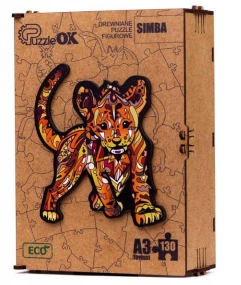 PUZZLE DREWNIANE UKŁADANKA LEW MAŁY TYGRYS SIMBA PUZZLE DREWNIANE UKŁADANKA LEW MAŁY TYGRYS SIMBA