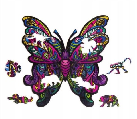 PUZZLE DREWNIANE UKŁADANKA MOTYL KOLOROWY WZORY PUZZLE DREWNIANE UKŁADANKA MOTYL KOLOROWY WZORY