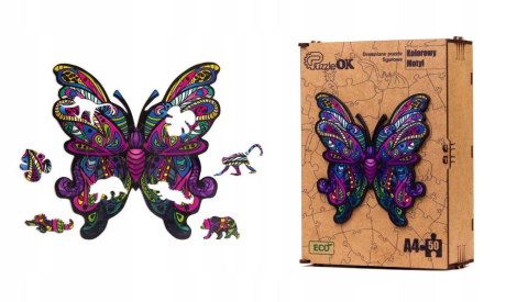 PUZZLE DREWNIANE UKŁADANKA MOTYL KOLOROWY WZORY PUZZLE DREWNIANE UKŁADANKA MOTYL KOLOROWY WZORY