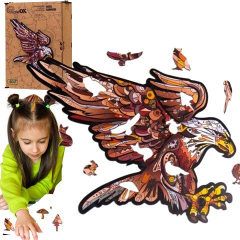 PUZZLE DREWNIANE UKŁADANKA PTAK ORZEŁ KARPACKI PUZZLE DREWNIANE UKŁADANKA PTAK ORZEŁ KARPACKI