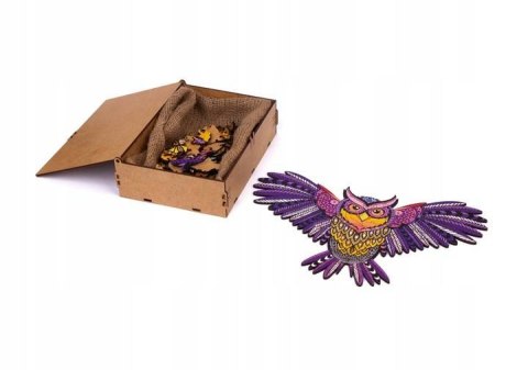 PUZZLE DREWNIANE UKŁADANKA SOWA MAGICZNA KOLOROWA PUZZLE DREWNIANE UKŁADANKA SOWA MAGICZNA KOLOROWA