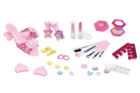 KUFEREK Z KOSMETYKAMI MEGA AKCESORIA BUCIKI PĘDZELKI SPINKI PĘDZLE MAKEUP KUFEREK Z KOSMETYKAMI MEGA AKCESORIA BUCIKI PĘDZELKI SPINKI PĘDZLE MAKEUP