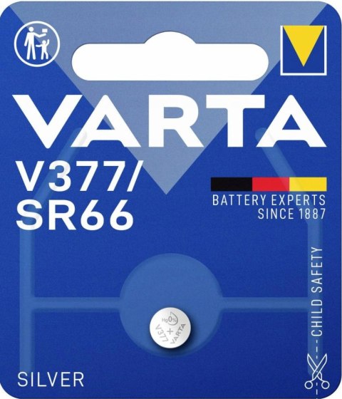 BATERIA ZEGARKOWA SREBROWA VARTA V377 BL/1 24mAh BATERIA ZEGARKOWA SREBROWA VARTA V377 BL/1 24mAh