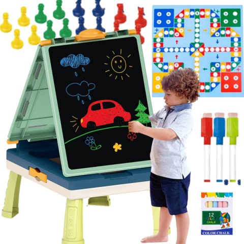 DUŻA TABLICA EDUKACYJNA MAGNETYCZNA KREDOWA DWUSTRONNA STOLIK GRY AKCESORIA DUŻA TABLICA EDUKACYJNA MAGNETYCZNA KREDOWA DWUSTRONNA STOLIK GRY AKCESORIA