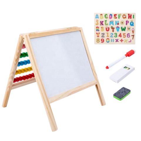 DREWNIANA TABLICA MAGNETYCZNA CYFERKI LITERKI LICZYDŁO ZESTAW GĄBKA MARKER DREWNIANA TABLICA MAGNETYCZNA CYFERKI LITERKI LICZYDŁO ZESTAW GĄBKA MARKER