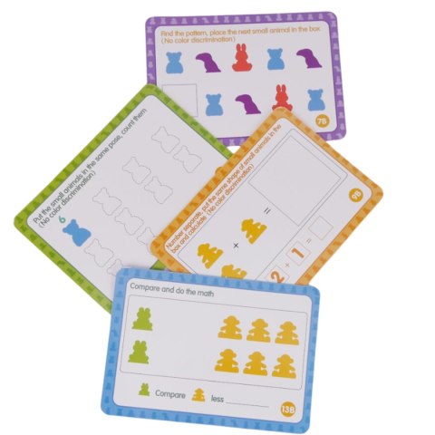 DUŻY ZESTAW EDUKACYJNY NAUKA LICZENIA KOLORÓW GRA MONTESSORI SORTER KARTY
