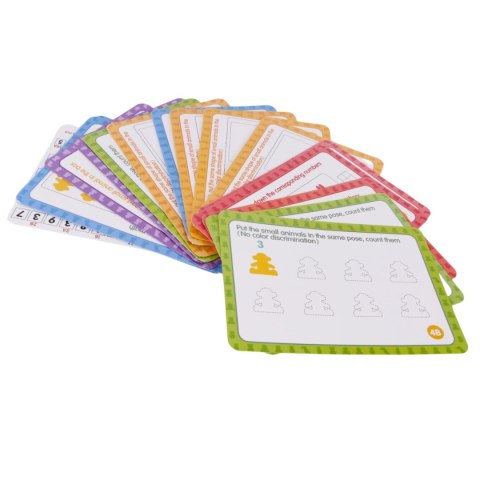 DUŻY ZESTAW EDUKACYJNY NAUKA LICZENIA KOLORÓW GRA MONTESSORI SORTER KARTY