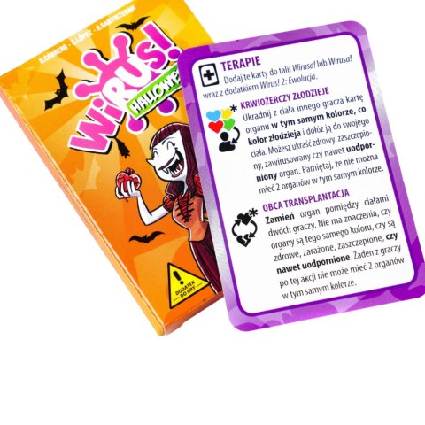 GRA KARCIANA DLA DZIECI WIRUS HALLOWEEN DODATEK