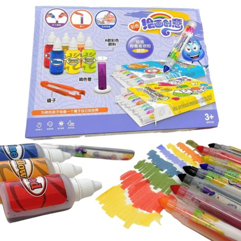 ZESTAW KREATYWNY EKSPERYMENTY NAUKA KOLORÓW DIY MARKERY MAZAKI MALOWANKI ZESTAW KREATYWNY EKSPERYMENTY NAUKA KOLORÓW DIY MARKERY MAZAKI MALOWANKI