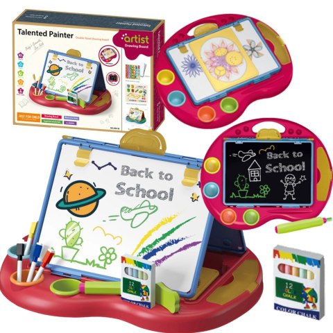 DWUSTRONNA TABLICA KREŚLARSKA EDUKACYJNA GRY PLANSZOWE ZESTAW MAŁY ARTYSTA DWUSTRONNA TABLICA KREŚLARSKA EDUKACYJNA GRY PLANSZOWE ZESTAW MAŁY ARTYSTA