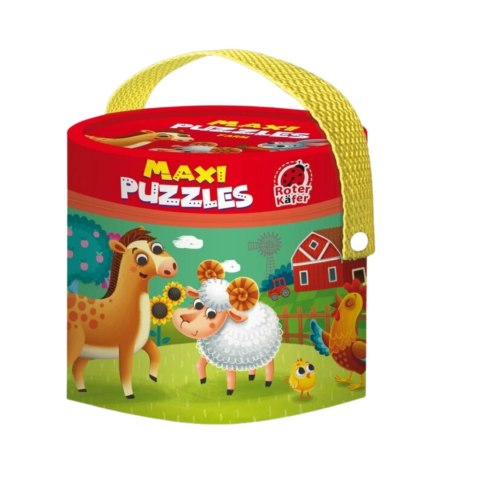 GRA EDUKACYJNA MAXI PUZZLE 2W1 FARMA OBRAZKI UKŁADANKA ROTER KAFER