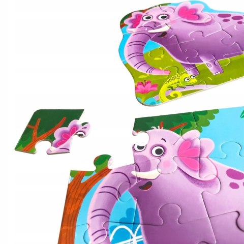 GRA EDUKACYJNA MAXI PUZZLE 2W1 ZOO OBRAZKI UKŁADANKA ROTER KAFER