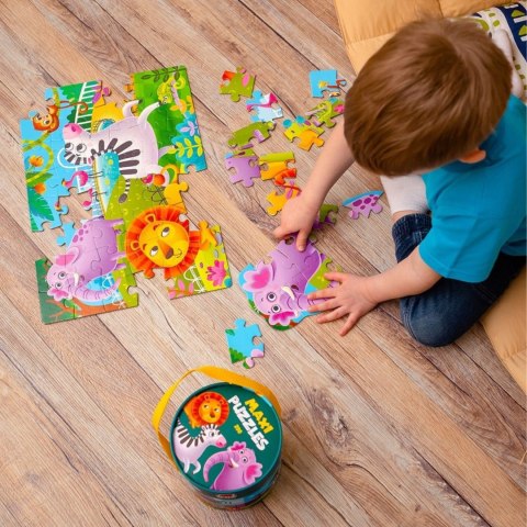 GRA EDUKACYJNA MAXI PUZZLE 2W1 ZOO OBRAZKI UKŁADANKA ROTER KAFER
