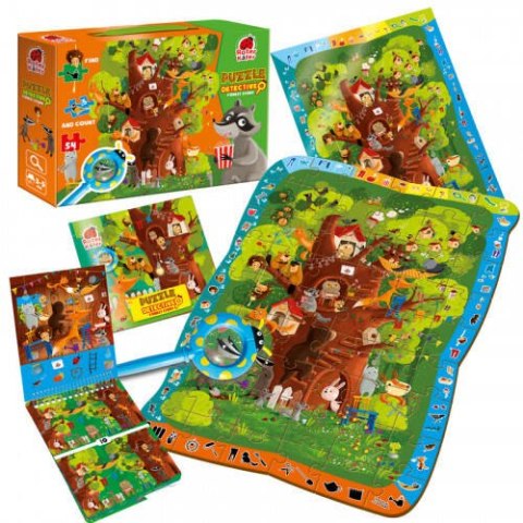 GRA EDUKACYJNA PUZZLE DETEKTYW LEŚNA PRZYGODA ZWIERZĘTA LUPA ROTER KAFER GRA EDUKACYJNA PUZZLE DETEKTYW LEŚNA PRZYGODA ZWIERZĘTA LUPA ROTER KAFER