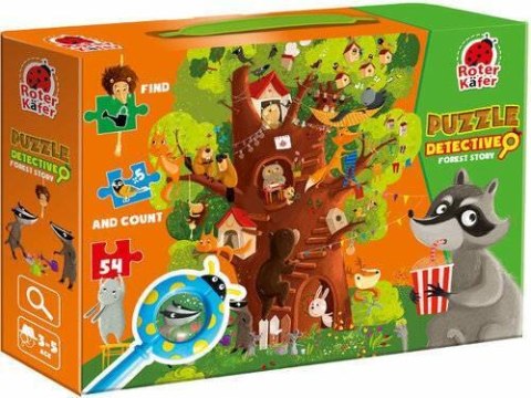 GRA EDUKACYJNA PUZZLE DETEKTYW LEŚNA PRZYGODA ZWIERZĘTA LUPA ROTER KAFER GRA EDUKACYJNA PUZZLE DETEKTYW LEŚNA PRZYGODA ZWIERZĘTA LUPA ROTER KAFER