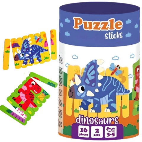 GRA EDUKACYJNA PUZZLE PATYCZKI DINOZAURY WZORY UKŁADANKA ROTER KAFER GRA EDUKACYJNA PUZZLE PATYCZKI DINOZAURY WZORY UKŁADANKA ROTER KAFER
