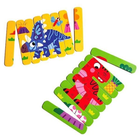 GRA EDUKACYJNA PUZZLE PATYCZKI DINOZAURY WZORY UKŁADANKA ROTER KAFER GRA EDUKACYJNA PUZZLE PATYCZKI DINOZAURY WZORY UKŁADANKA ROTER KAFER