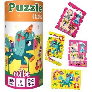 GRA EDUKACYJNA PUZZLE PATYCZKI JEDNOROŻEC LAMA UKŁADANKA ROTER KAFER