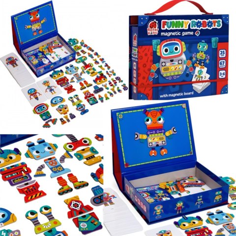 GRA MAGNETYCZNA ROBOTY ZESTAW EDUKACYJNY KARTY MAGNESY TABLICA ROTER KAFER GRA MAGNETYCZNA ROBOTY ZESTAW EDUKACYJNY KARTY MAGNESY TABLICA ROTER KAFER
