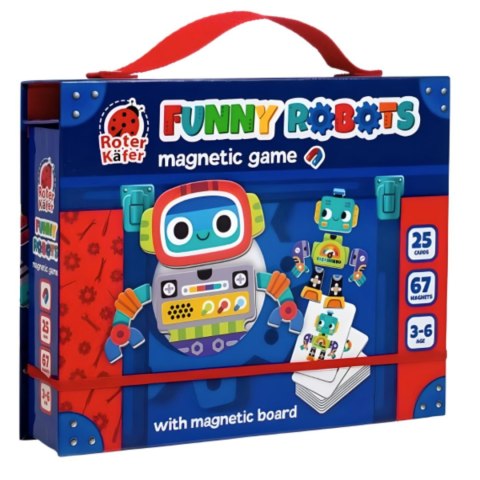 GRA MAGNETYCZNA ROBOTY ZESTAW EDUKACYJNY KARTY MAGNESY TABLICA ROTER KAFER GRA MAGNETYCZNA ROBOTY ZESTAW EDUKACYJNY KARTY MAGNESY TABLICA ROTER KAFER
