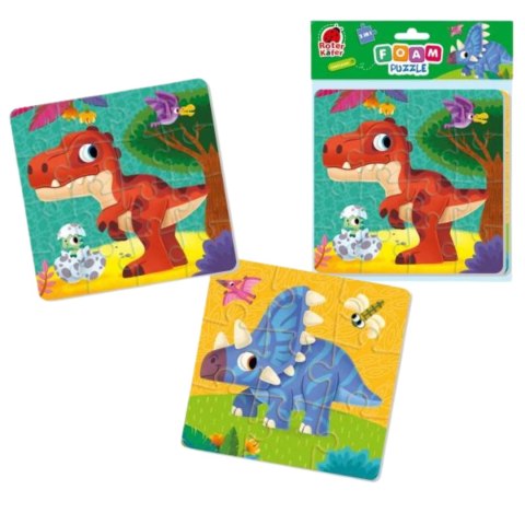 PIANKOWE PUZZLE 2W1 DINOZAURY DLA NAJMŁODSZYCH UKŁADANKA ROTER KAFER PIANKOWE PUZZLE 2W1 DINOZAURY DLA NAJMŁODSZYCH UKŁADANKA ROTER KAFER