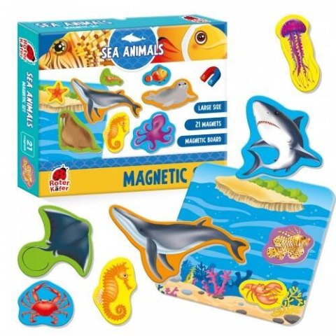 ZESTAW MAGNETYCZNY MORSKIE ŻYCIE Z TABLICĄ MAGNESY UKŁADANKA ROTER KAFER ZESTAW MAGNETYCZNY MORSKIE ŻYCIE Z TABLICĄ MAGNESY UKŁADANKA ROTER KAFER