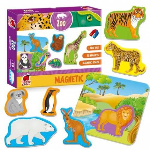 ZESTAW MAGNETYCZNY ZOO Z TABLICĄ MAGNESY UKŁADANKA ROTER KAFER ZESTAW MAGNETYCZNY ZOO Z TABLICĄ MAGNESY UKŁADANKA ROTER KAFER
