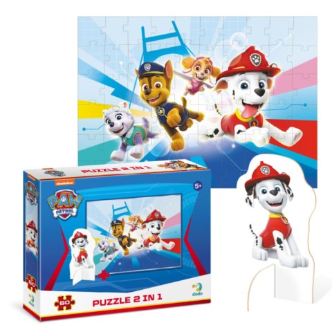 PUZZLE "PSI PATROL" Z FIGURKĄ 60 ELEMENTÓW KOLOROWA UKŁADANKA DLA DZIECI PUZZLE "PSI PATROL" Z FIGURKĄ 60 ELEMENTÓW KOLOROWA UKŁADANKA DLA DZIECI