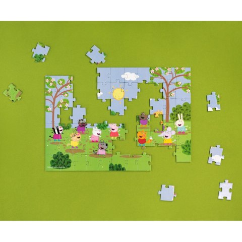 PUZZLE ŚWINKA PEPPA Z PRZYJACIÓŁMI 60 ELEMENTÓW DO UŁOŻENIA DLA DZIECI