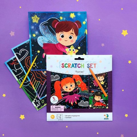 ZDRAPKA ARTYSTYCZNA "WRÓŻKI" MALOWANIE METODĄ SCRATCH DLA NAJMŁODSZYCH