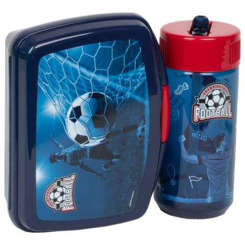 Zestaw śniadaniowy Bidon 330 ml Lunchbox Piłka Football Zestaw śniadaniowy Bidon 330 ml Lunchbox Piłka Football