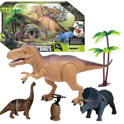 ZESTAW 4 FIGUREK DINOZAURÓW 2 DRZEWKA EFEKTY DŹWIĘKOWE I ŚWIETLNE ZESTAW 4 FIGUREK DINOZAURÓW 2 DRZEWKA EFEKTY DŹWIĘKOWE I ŚWIETLNE