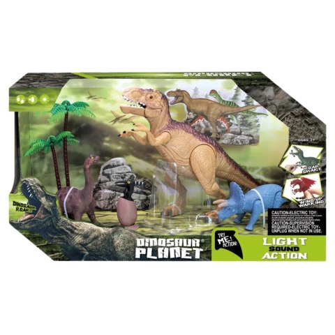 ZESTAW 4 FIGUREK DINOZAURÓW 2 DRZEWKA EFEKTY DŹWIĘKOWE I ŚWIETLNE ZESTAW 4 FIGUREK DINOZAURÓW 2 DRZEWKA EFEKTY DŹWIĘKOWE I ŚWIETLNE