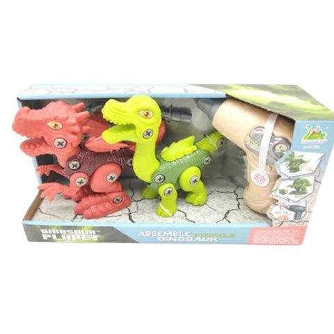 ZESTAW DINOZAURÓW DO SKRĘCANIA Z WKRĘTARKĄ I ŚRUBOKRĘTEM DINOZAUR UKŁADANKA ZESTAW DINOZAURÓW DO SKRĘCANIA Z WKRĘTARKĄ I ŚRUBOKRĘTEM DINOZAUR UKŁADANKA