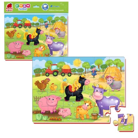 PIANKOWE PUZZLE A4 ZWIERZĘTA NA FARMIE UKŁADANKA EDUKACYJNA ROTER KAFER PIANKOWE PUZZLE A4 ZWIERZĘTA NA FARMIE UKŁADANKA EDUKACYJNA ROTER KAFER