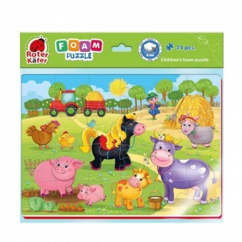 PIANKOWE PUZZLE A4 ZWIERZĘTA NA FARMIE UKŁADANKA EDUKACYJNA ROTER KAFER PIANKOWE PUZZLE A4 ZWIERZĘTA NA FARMIE UKŁADANKA EDUKACYJNA ROTER KAFER