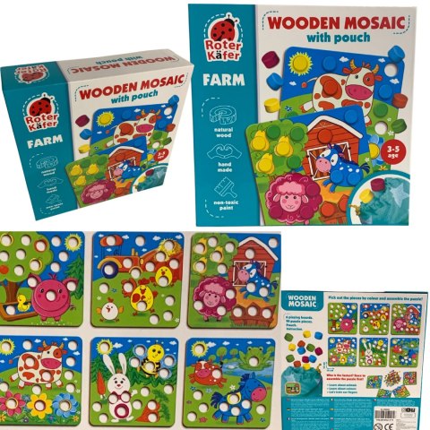RW4003 Gra edukacyjna Drewniana mozaika FARMA RW4003 Gra edukacyjna Drewniana mozaika FARMA