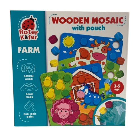RW4003 Gra edukacyjna Drewniana mozaika FARMA RW4003 Gra edukacyjna Drewniana mozaika FARMA