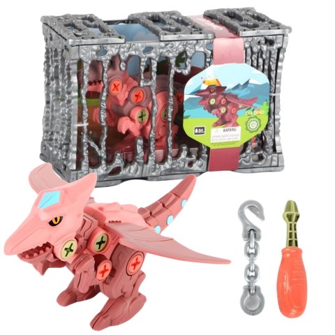 ZESTAW DINOZAUR DO SKRĘCANIA PTERODAKTYL ŚRUBOKRĘT KLATKA DO ZAWIESZENIA ZESTAW DINOZAUR DO SKRĘCANIA PTERODAKTYL ŚRUBOKRĘT KLATKA DO ZAWIESZENIA