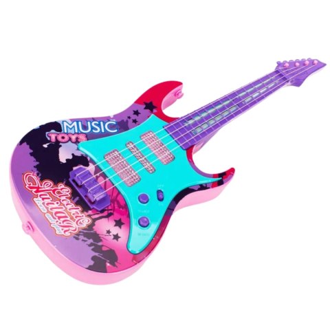 ELEKTRYCZNA GITARA CZTEROSTRUNOWA DLA DZIECI EFEKTY ŚWIETLNE PASEK UTWORY ELEKTRYCZNA GITARA CZTEROSTRUNOWA DLA DZIECI EFEKTY ŚWIETLNE PASEK UTWORY